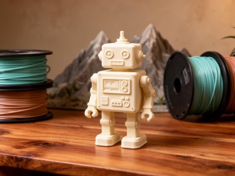 Retro Robot Desk Figure