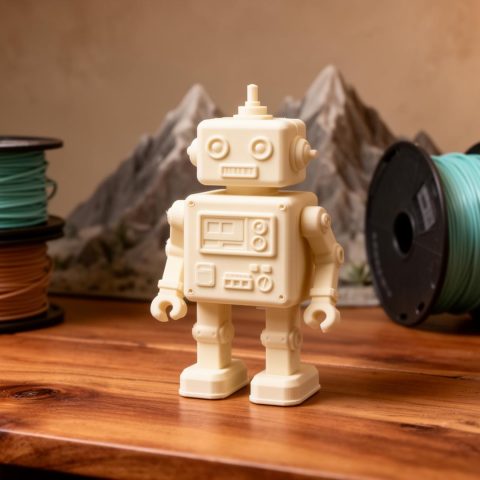 Retro Robot Desk Figure