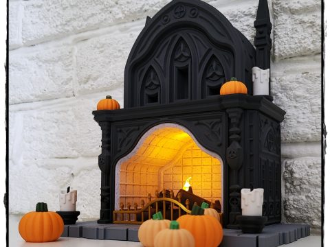 Gothic Tealight Fireplace (Version 2)
