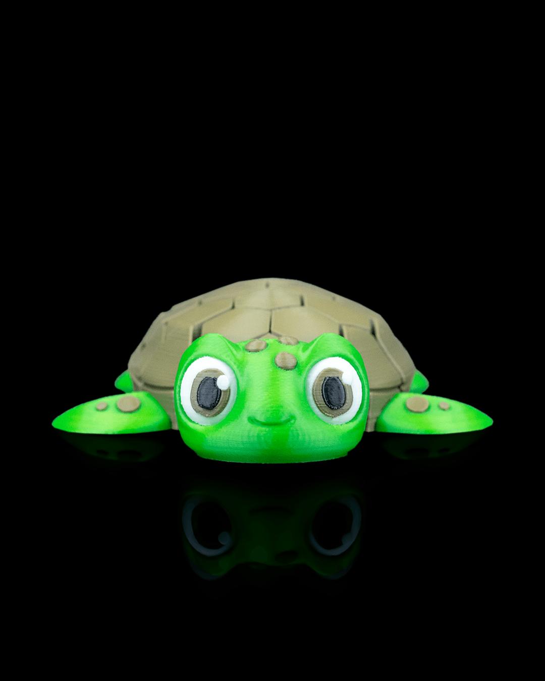 3D Printed Myrtle the Turtle Collectible Figurine - Sea Life Statue with Oversized Eyes, 3D Printed Construction, Compact Lightweight Home Decor, Ideal Gift for Home Enthusiasts