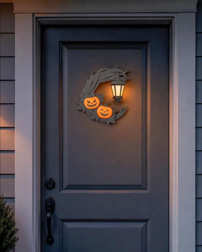 Crescent Moon Halloween Wreath - Image 5