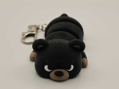 Flexi Black Bear Keychain
