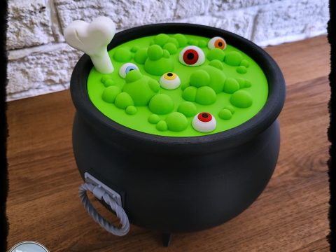Witch's Brew Candy Bowl Cauldron